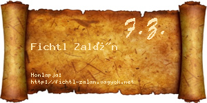 Fichtl Zalán névjegykártya